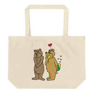 Love Is In The Air Large Organic Tote Bag