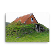 Green Disguised Cellar House Canvas Print