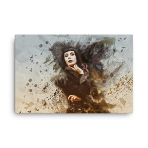 Woman In The Wind Digital Art Canvas