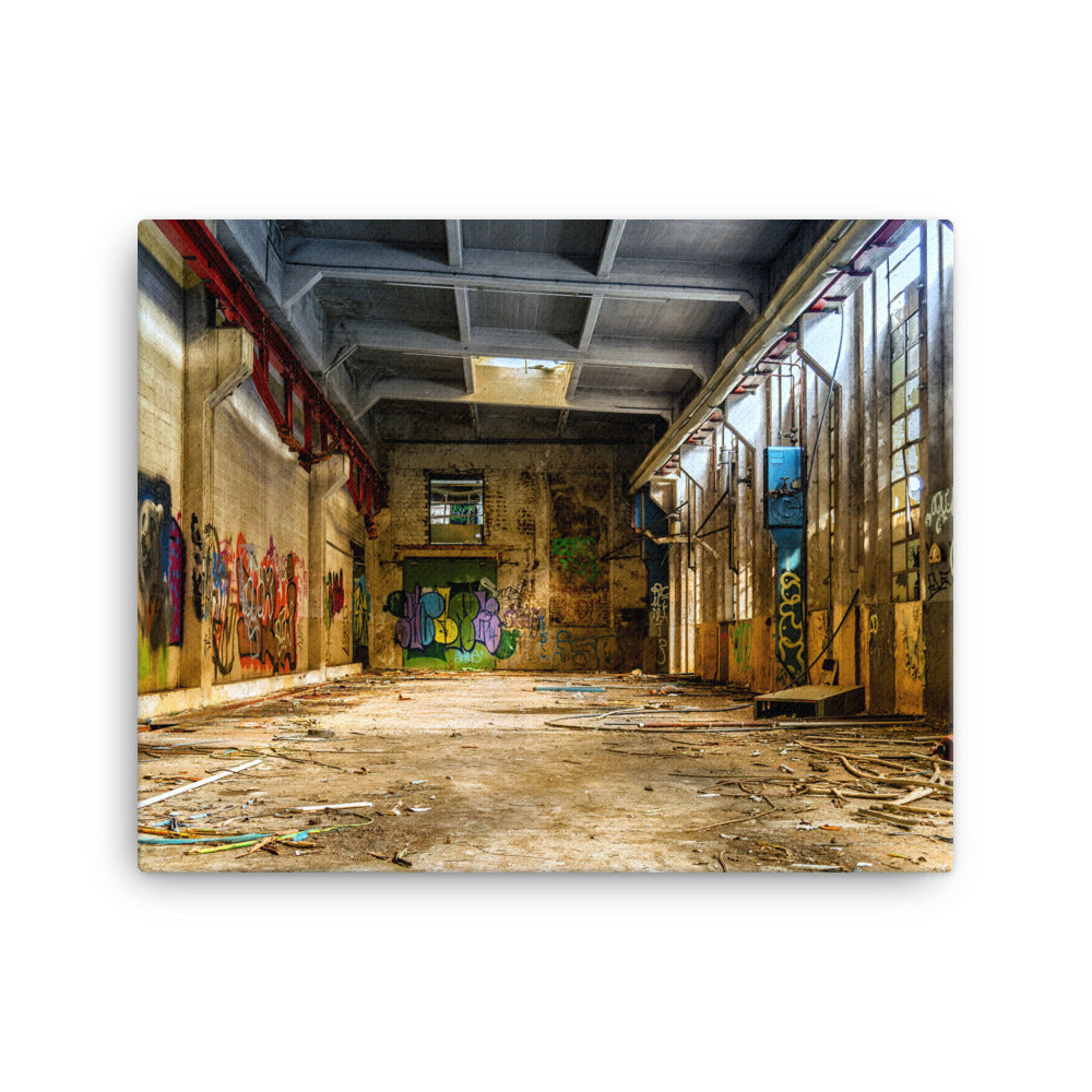 Graffiti Old Factory Canvas Print