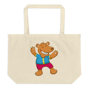 Happy and Happy Large Organic Tote Bag