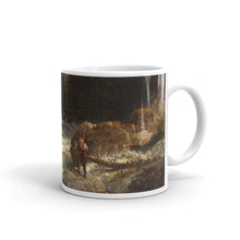Andreas Achenbach - Ein Fischer inspeziert seinen Fang an einem Wildbach Classic Art Mug