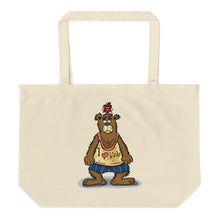 Cats, Bears, Birds Large Organic Tote Bag