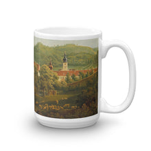Anton Schiffer - Open Landscape with Monastery Classic Art Mug