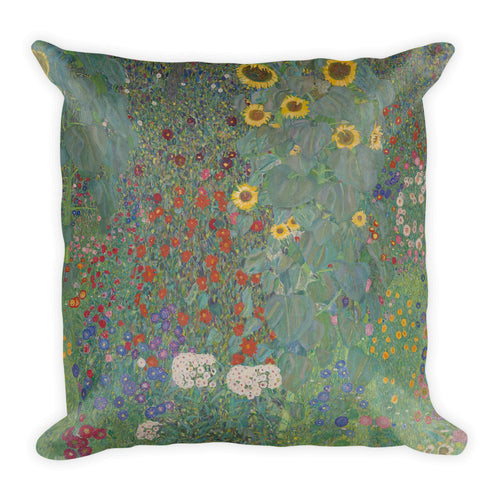 Farm Garden with Sunflowers Premium Pillow