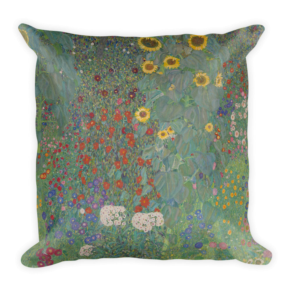 Farm Garden with Sunflowers Premium Pillow