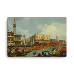 Bucentaur's return to the pier Classic Art Canvas