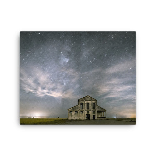 Night Sky Monastery Canvas Print