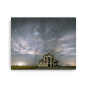 Night Sky Monastery Canvas Print