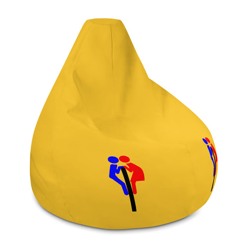Man Woman Surprise Yellow Bean Bag Chair w/ filling