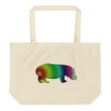 Colored Rhinos Large Organic Tote Bag