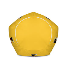 Skating Santa Yellow Bean Bag Chair w/ filling