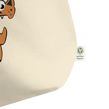 Fox and Cat Large Organic Tote Bag