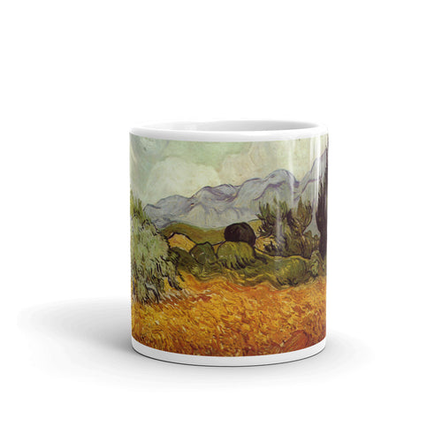 Vincent van Gogh Kornfeld mit Zypressen Classic Art Mug