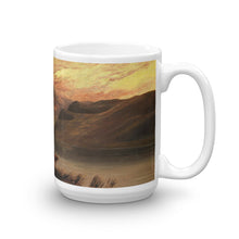 Alfred de Bréanski - Mountain lake landscape in evening mood Classic Art Mug