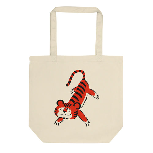 Scary Tiger and Elephant Eco Tote Bag