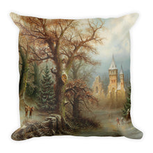 Romantic Winter Landscape Premium Pillow