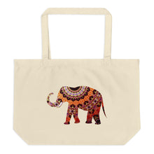 Psychedelic Elephants Large Organic Tote Bag