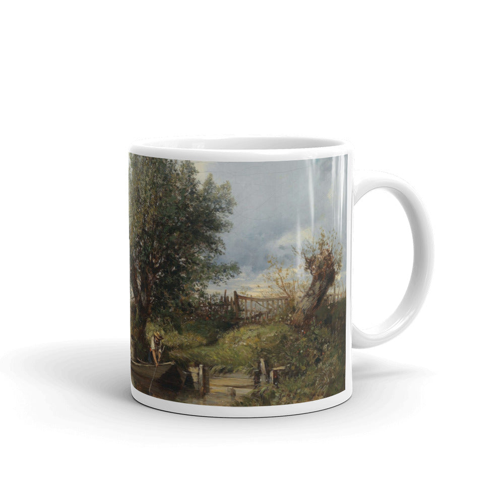 Camille Flers - Paysage de rivière avec les pêcheurs Classic Art Mug