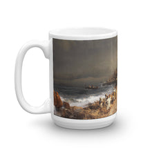 Oswald Achenbach - Verschattete Landschaft am Meer mit Figurenstaffage Classic Art Mug