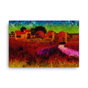Farmhouse in Provence Remastered Art Canvas