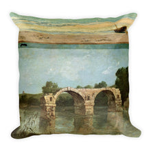 Gustave Courbet The Pont Ambroix Languedoc Pillow