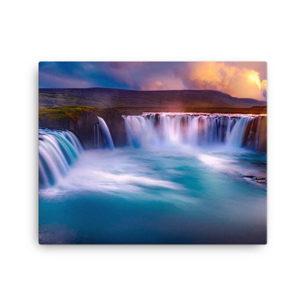 Godafoss Ice Canvas Print