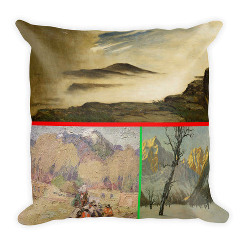 Drama on the mountain top Premium Pillow