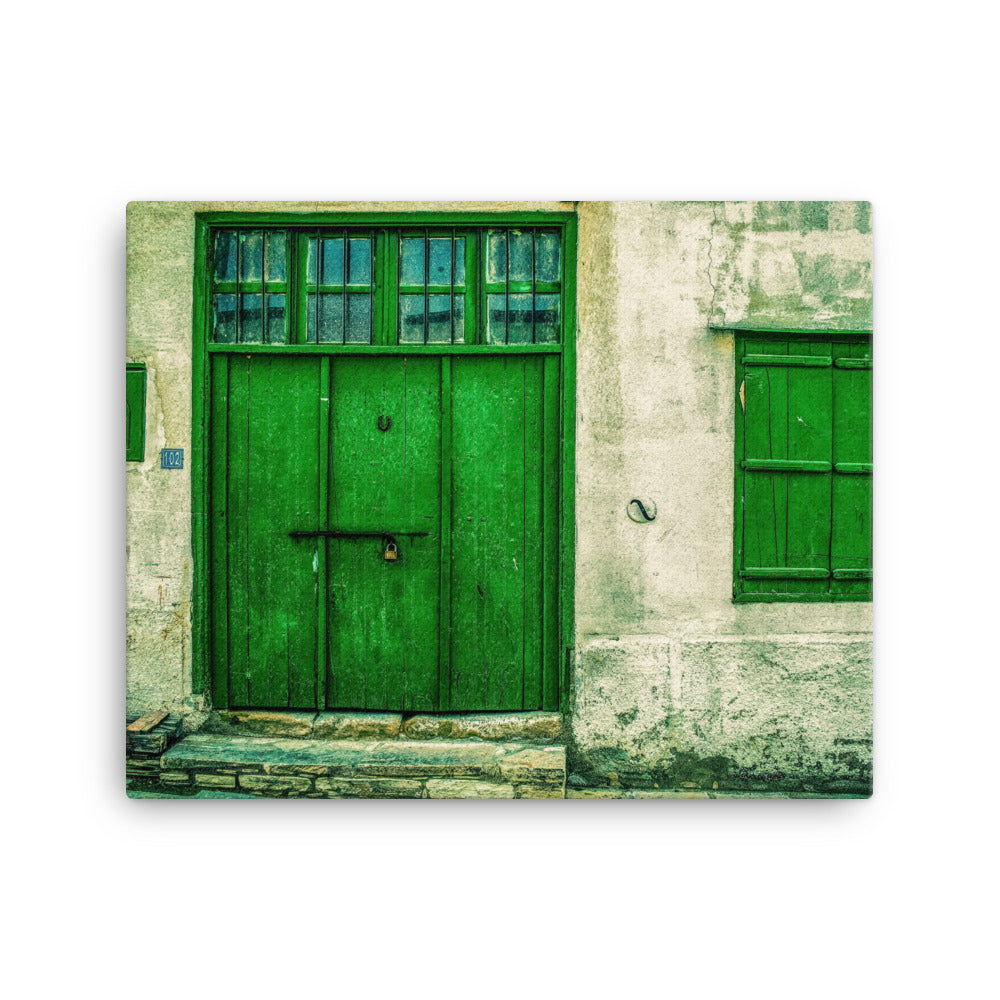 Green Door Sanitarium Canvas Print