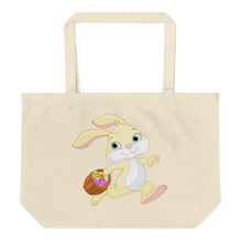 Hares celebrating Easter Large Organic Tote Bag