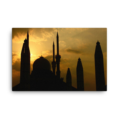 Evening Minarets Digital Art Canvas