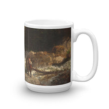 Andreas Achenbach - Ein Fischer inspeziert seinen Fang an einem Wildbach Classic Art Mug